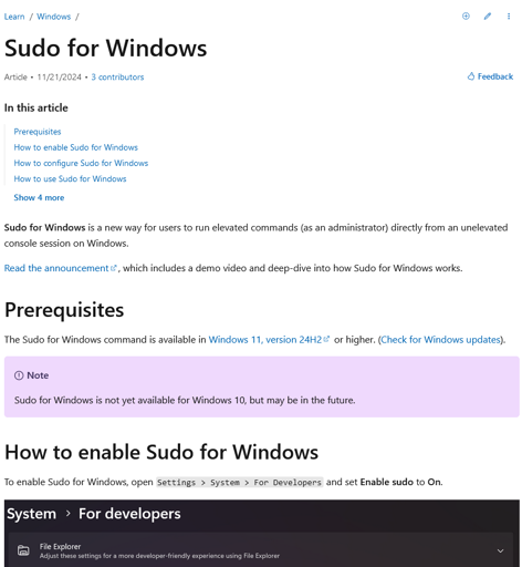 Sudo for Windows